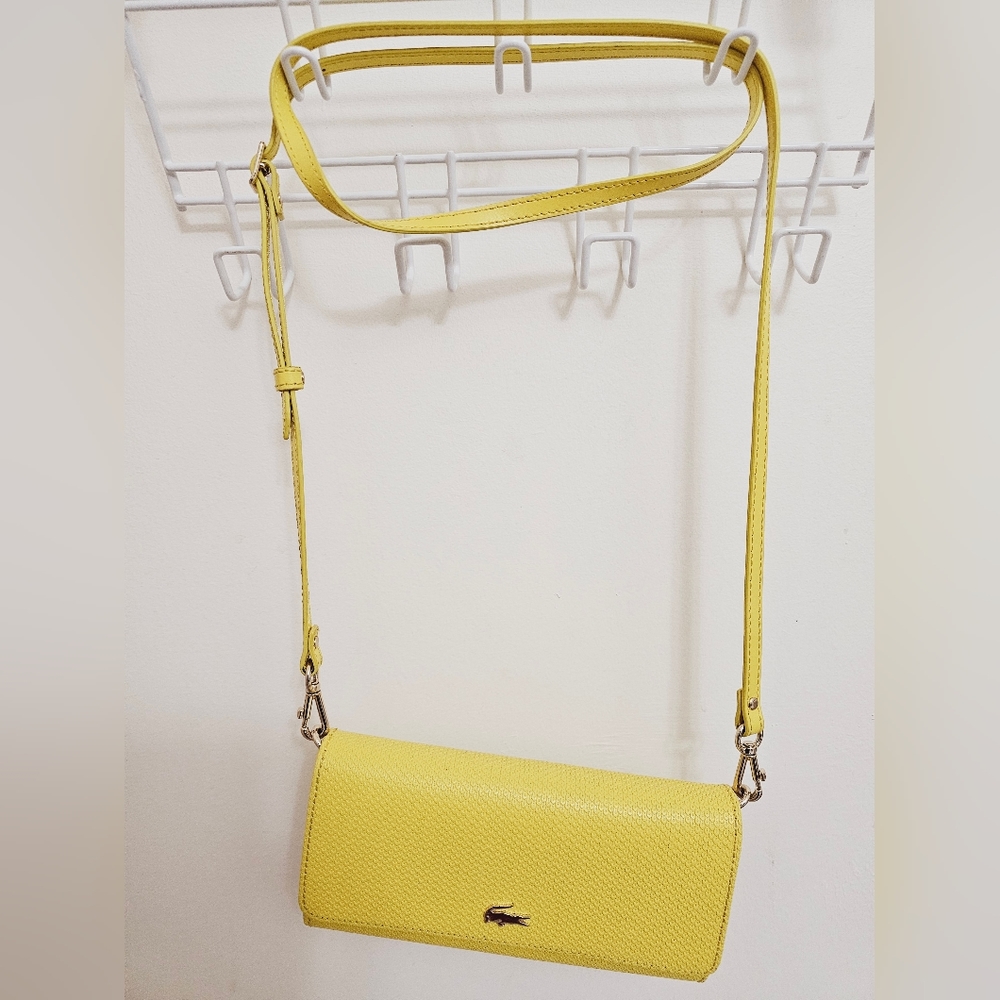 Lacoste Small Crossbody Walket Bag purse Yellow